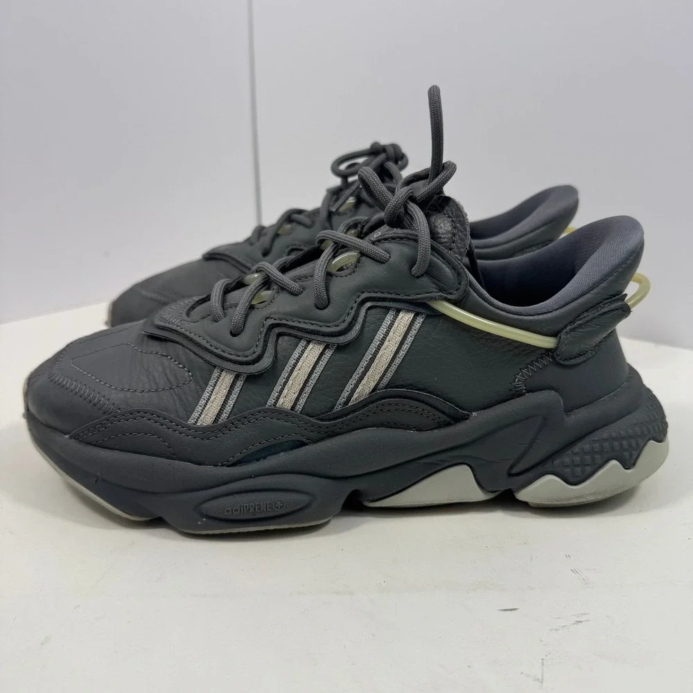 Adidas Ozweego Women Sneakers Gray Leather Adiprene Shoes Size US 6.5 - Picture 2 of 12